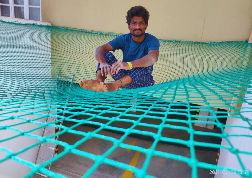 Open area safety nets for apartments and homes